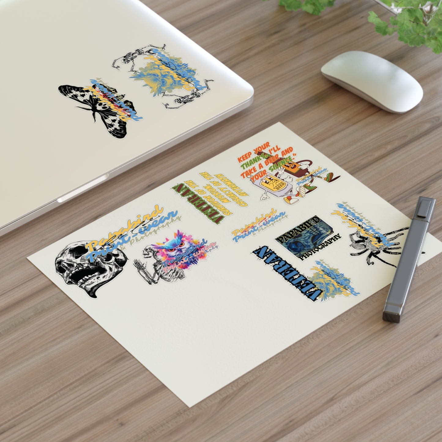 Vibrant Papabird Print-Wear and Photography Sticker Sheets