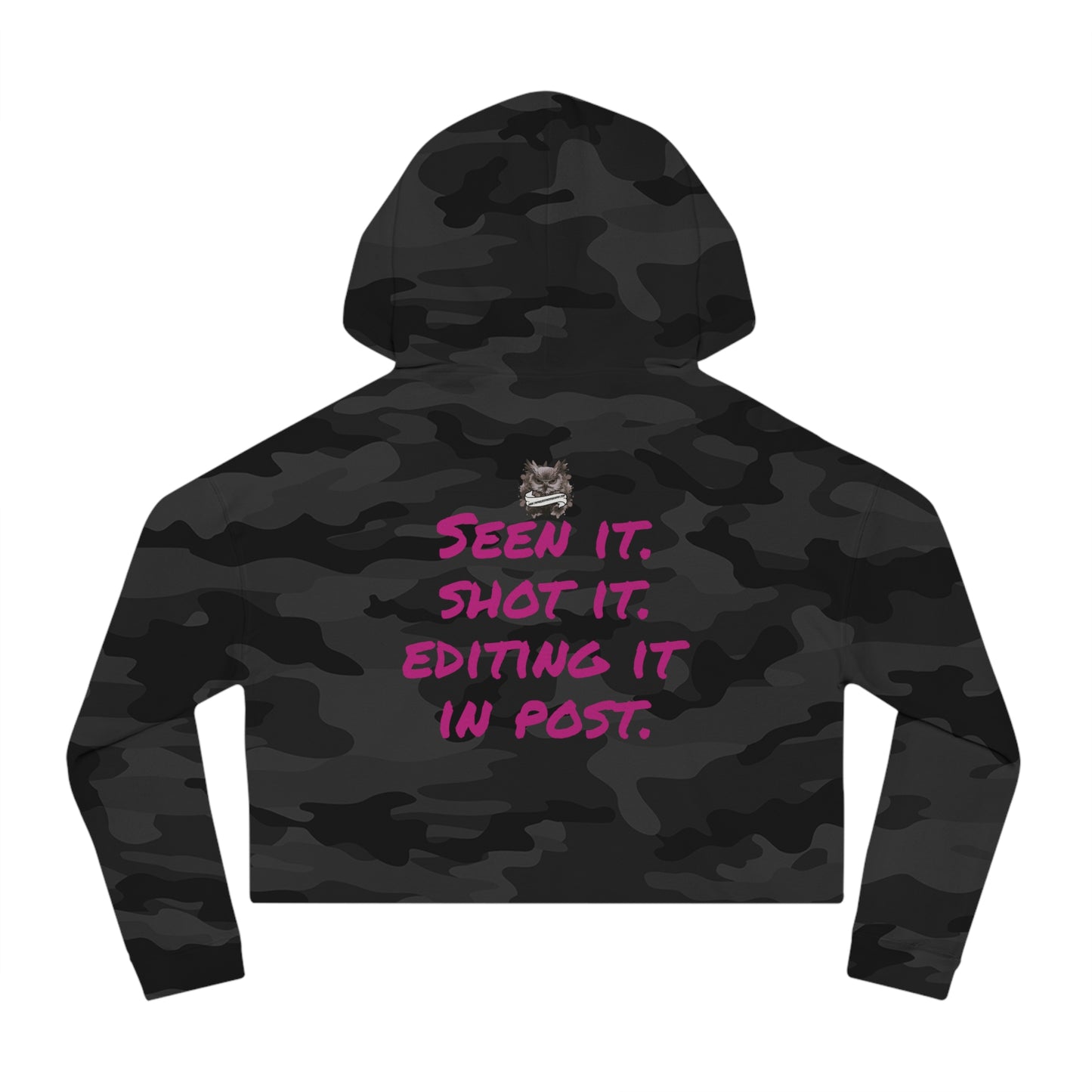 Ladies Papabird Photography Logo Lightweight "Hootie" Pullover Crop Sweatshirt