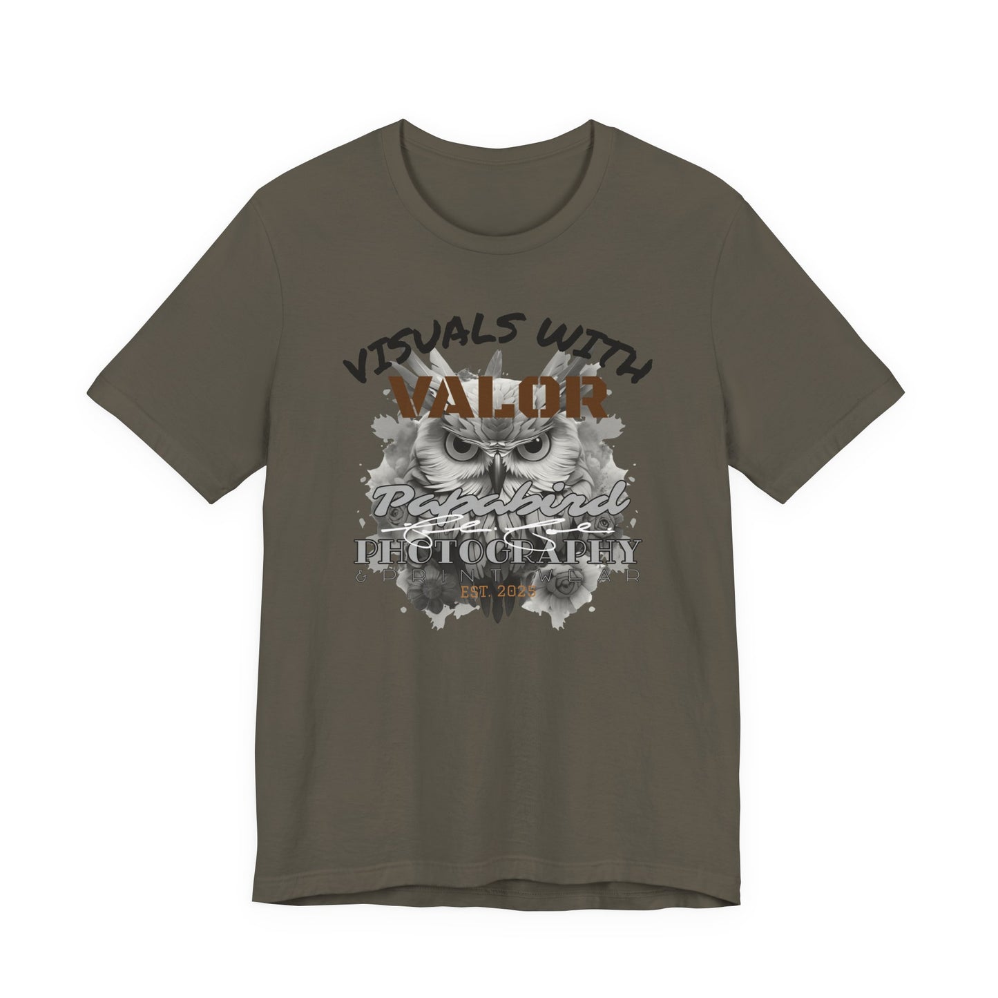 "Visuals with Valor" Graphic T-Shirt 2.0 "The Heart Behind Papabird Photography"