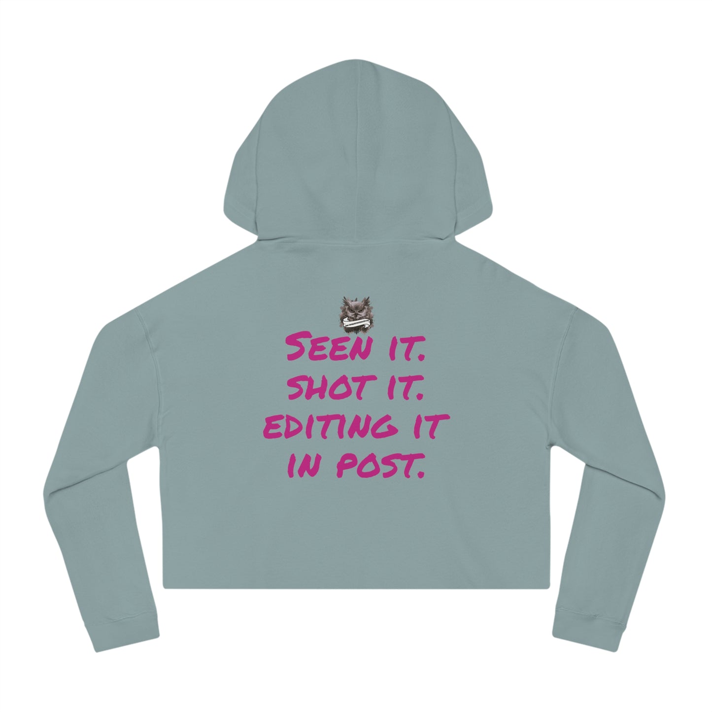 Ladies Papabird Photography Logo Lightweight "Hootie" Pullover Crop Sweatshirt