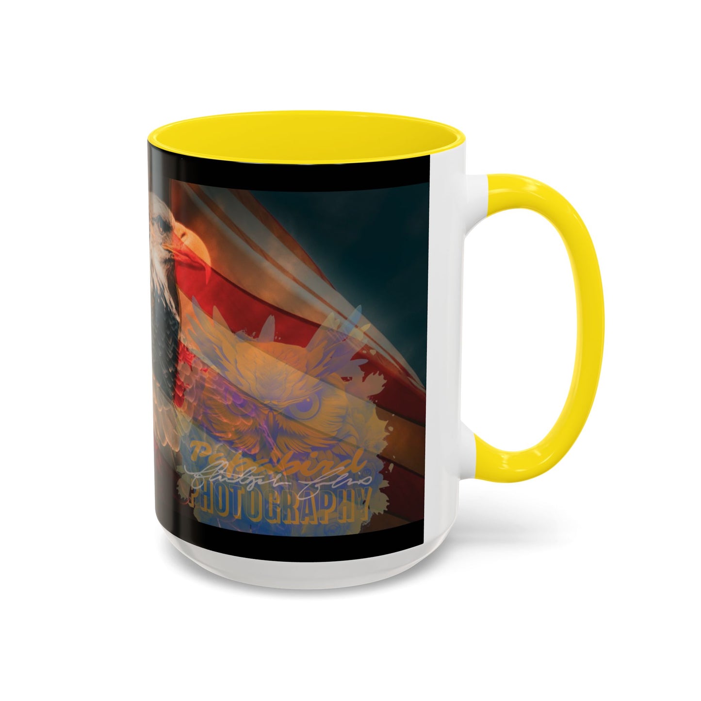 Bald Eagle Accent Coffee Mug - Nature Lover Gift, Wildlife Mug, Eco-Friendly Drinkware, Great for Home or Office