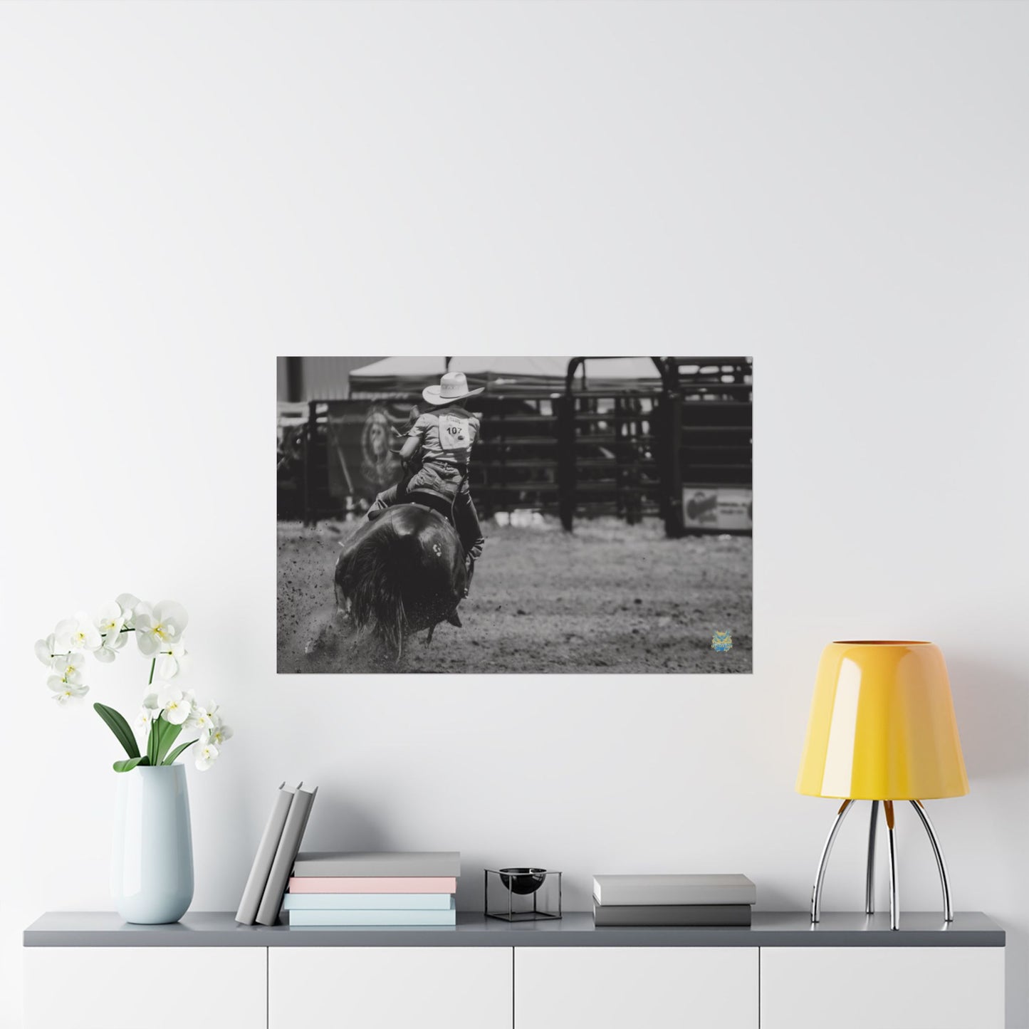 "Dust & Determination" Barrel Racing Photo Poster