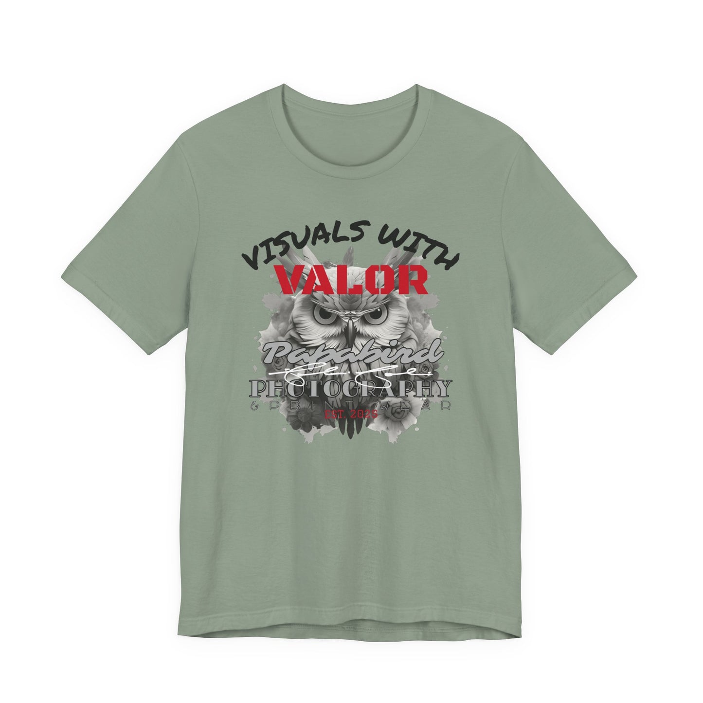 "Visuals with Valor" Graphic T-Shirt 1.1 "The Heart Behind Papabird Photography"
