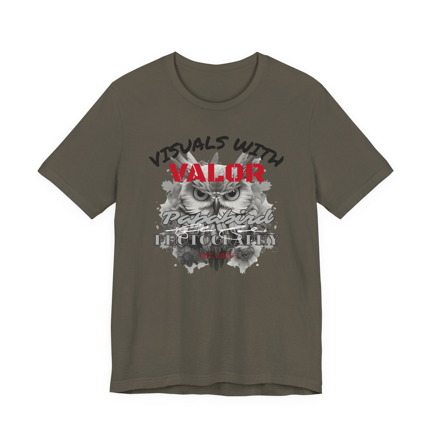"Visuals with Valor" Graphic T-Shirt 1.1 "The Heart Behind Papabird Photography"