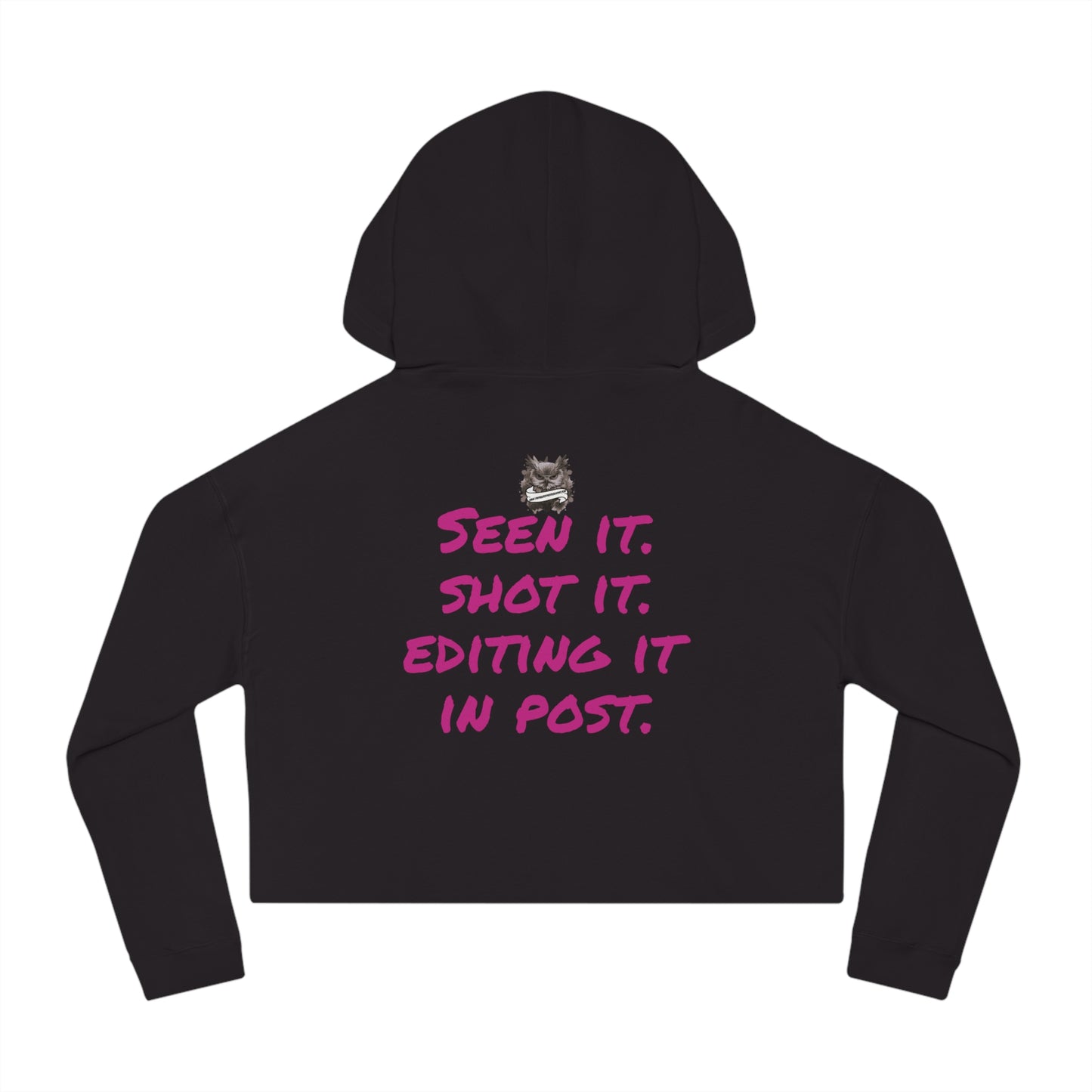 Ladies Papabird Photography Logo Lightweight "Hootie" Pullover Crop Sweatshirt