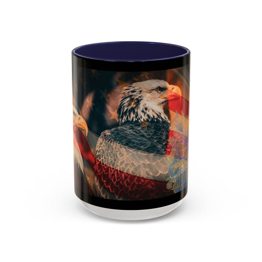 Bald Eagle Accent Coffee Mug - Nature Lover Gift, Wildlife Mug, Eco-Friendly Drinkware, Great for Home or Office