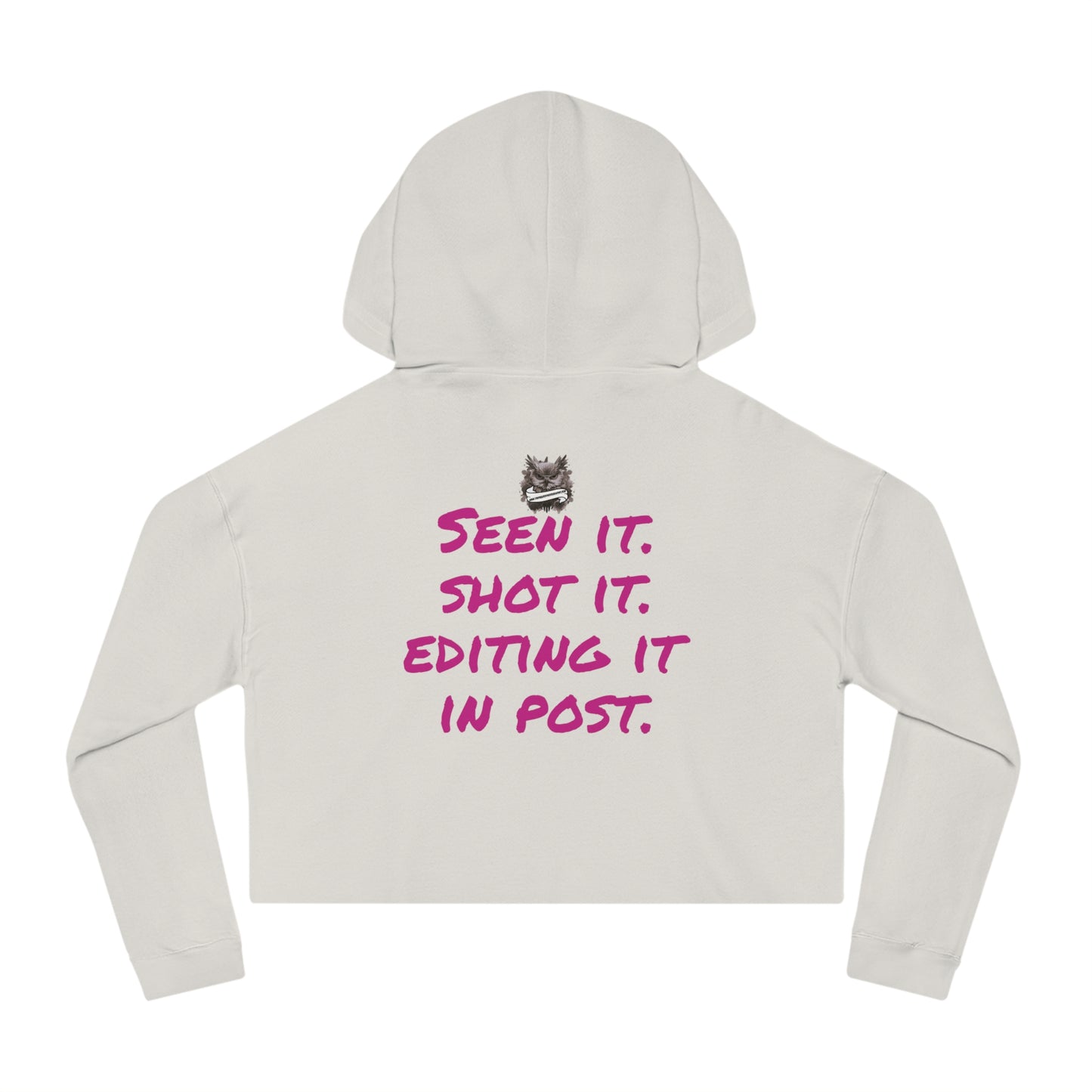 Ladies Papabird Photography Logo Lightweight "Hootie" Pullover Crop Sweatshirt