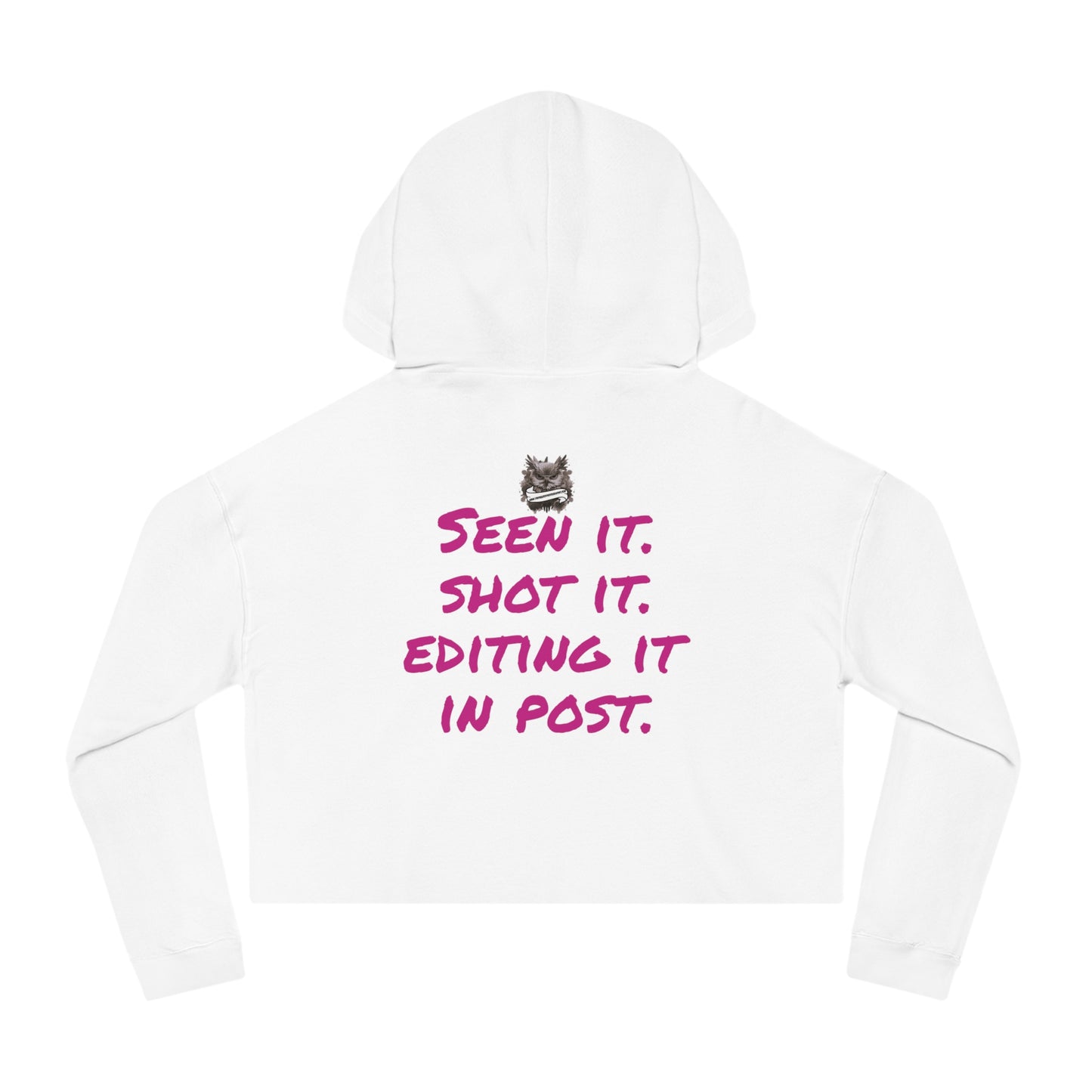 Ladies Papabird Photography Logo Lightweight "Hootie" Pullover Crop Sweatshirt