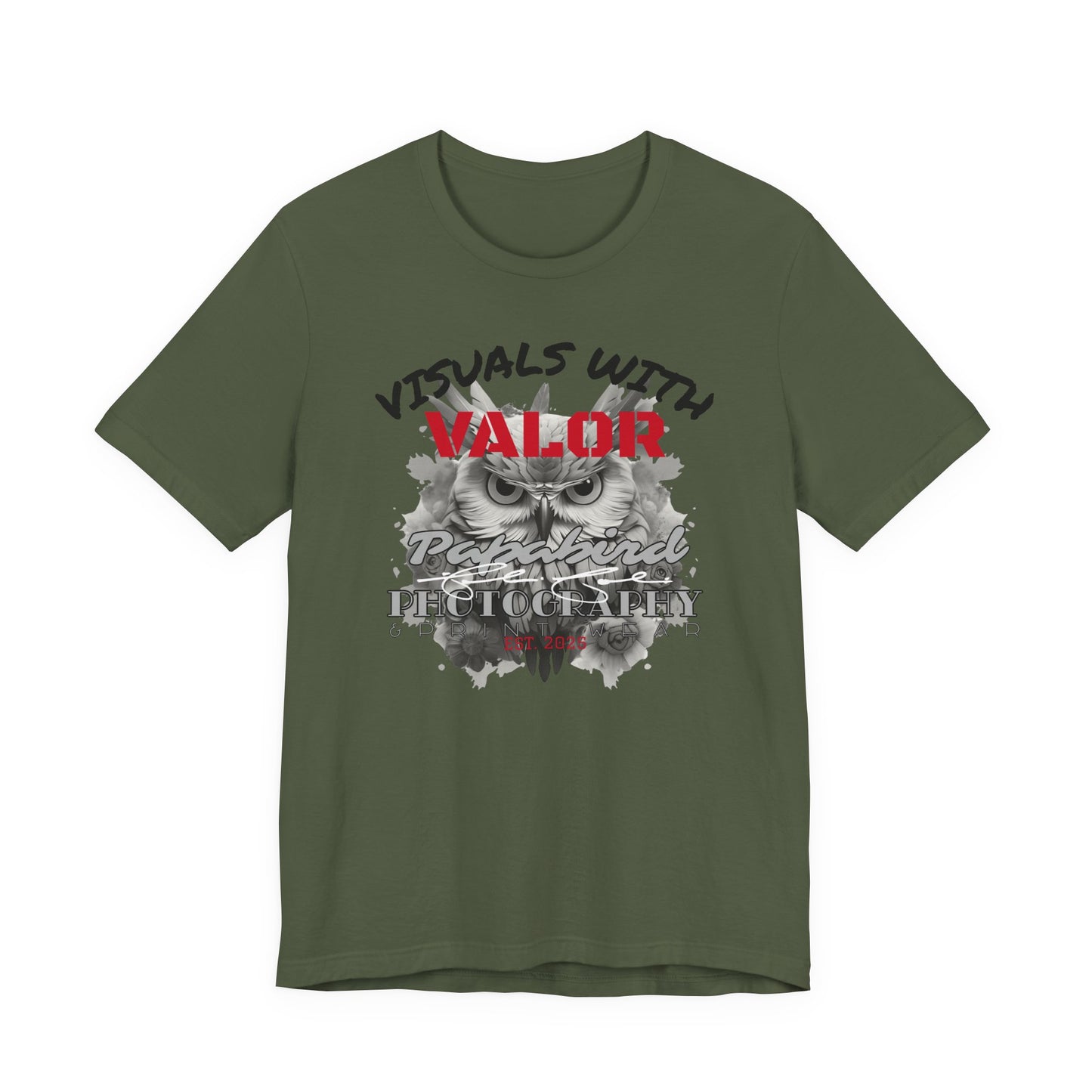 "Visuals with Valor" Graphic T-Shirt 1.1 "The Heart Behind Papabird Photography"