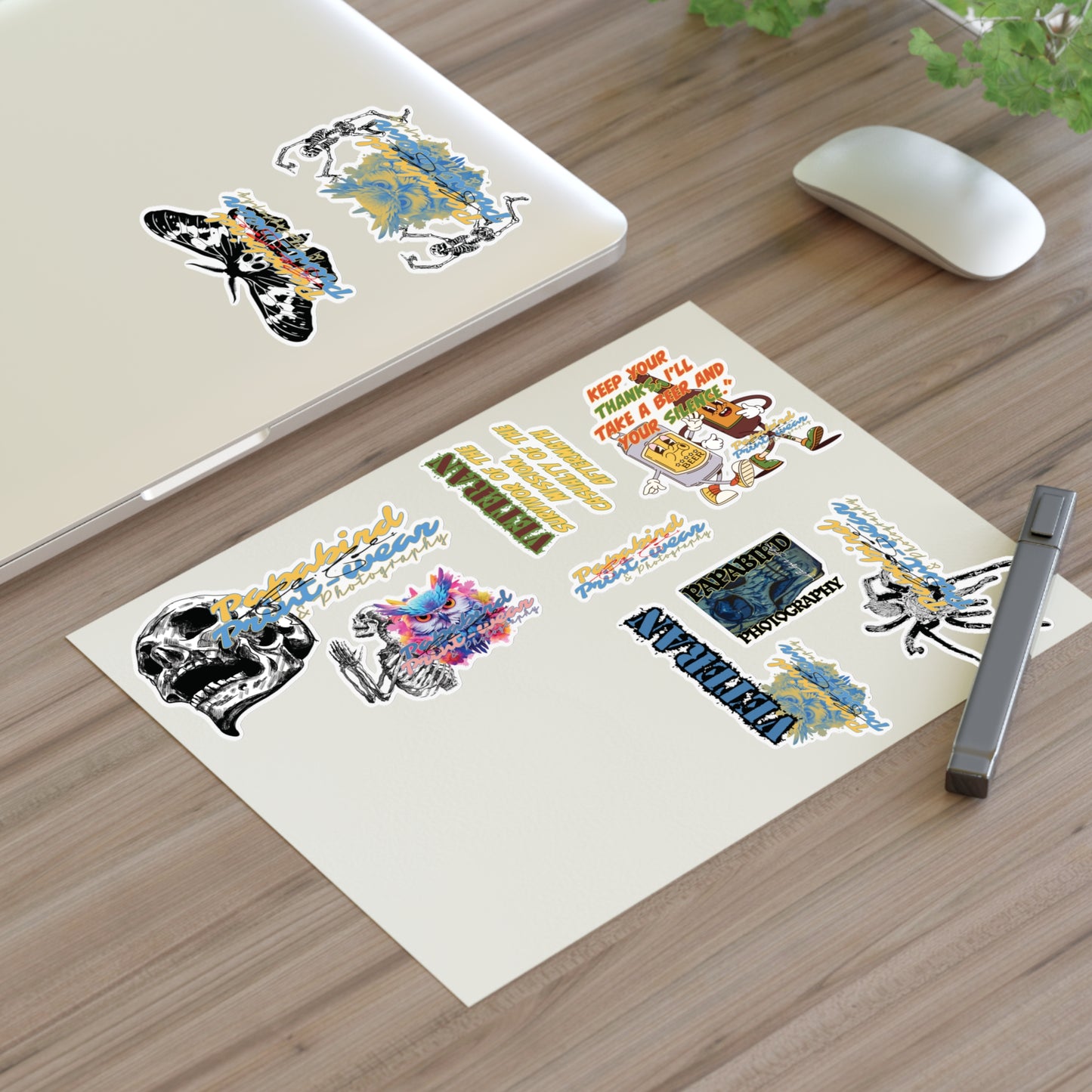 Vibrant Papabird Print-Wear and Photography Sticker Sheets