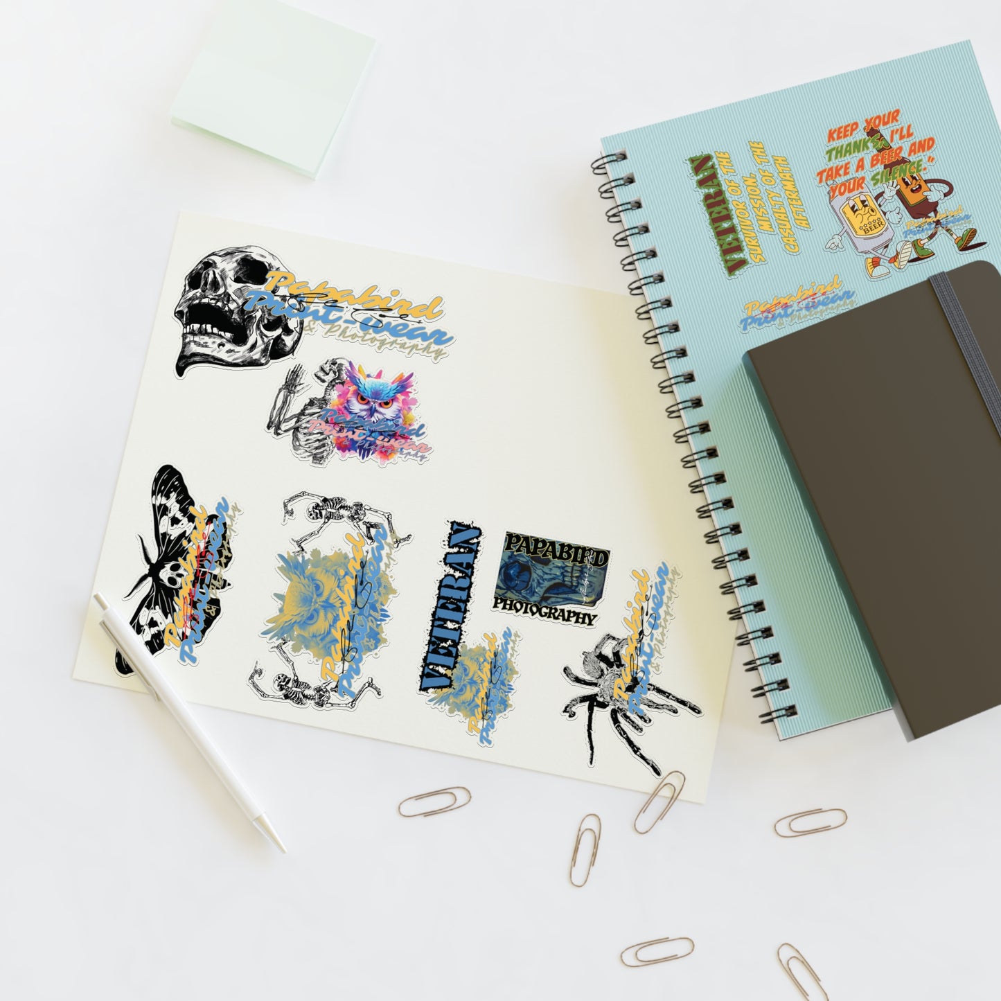 Vibrant Papabird Print-Wear and Photography Sticker Sheets