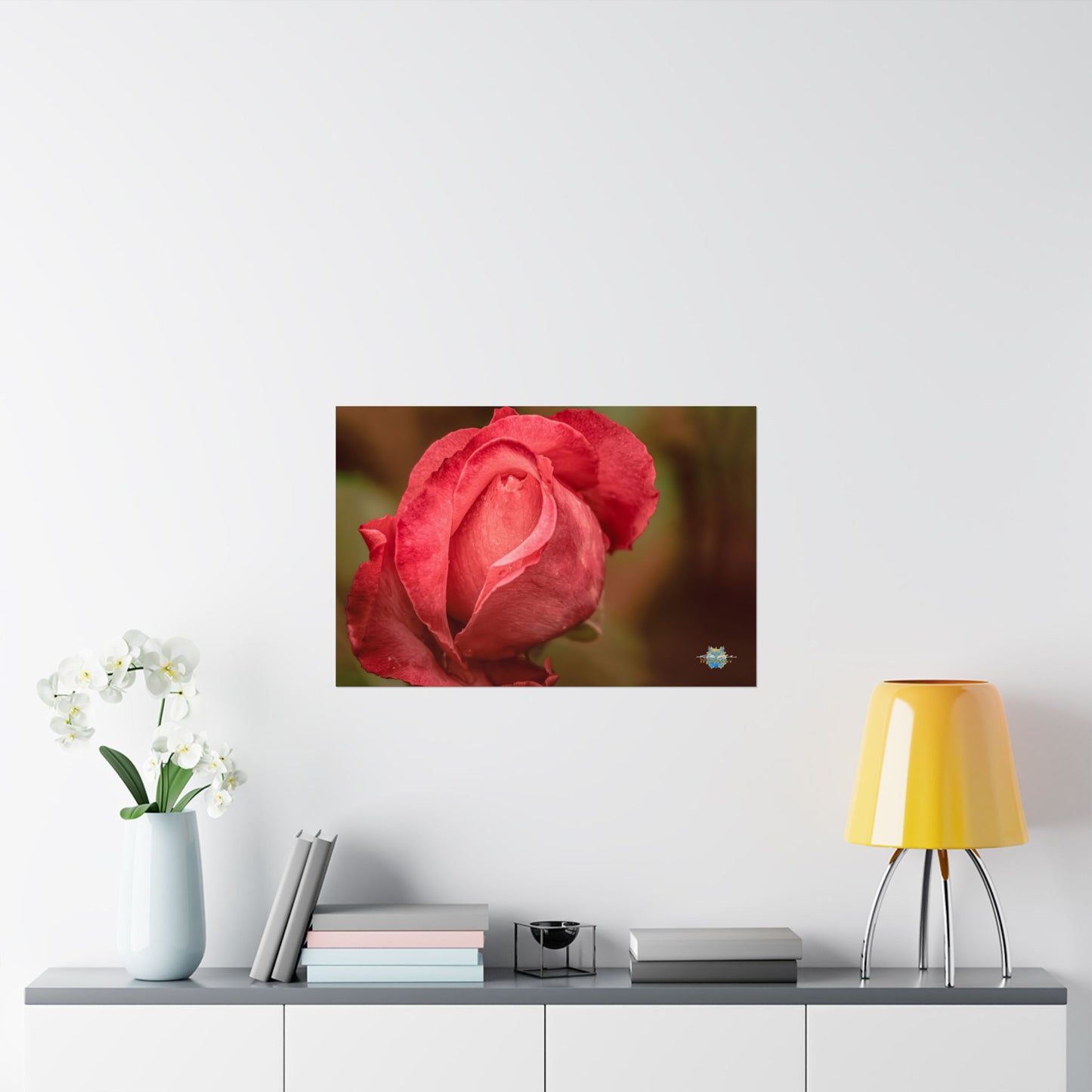 "Crimson Whisper" – Rose Fine Photo Poster