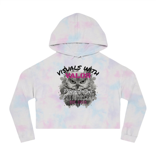 Ladies Papabird Photography Logo Lightweight "Hootie" Pullover Crop Sweatshirt