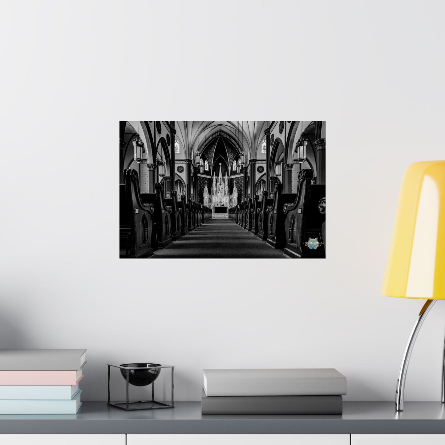 "Sanctuary in Shadows" – Black & White Photo Poster
