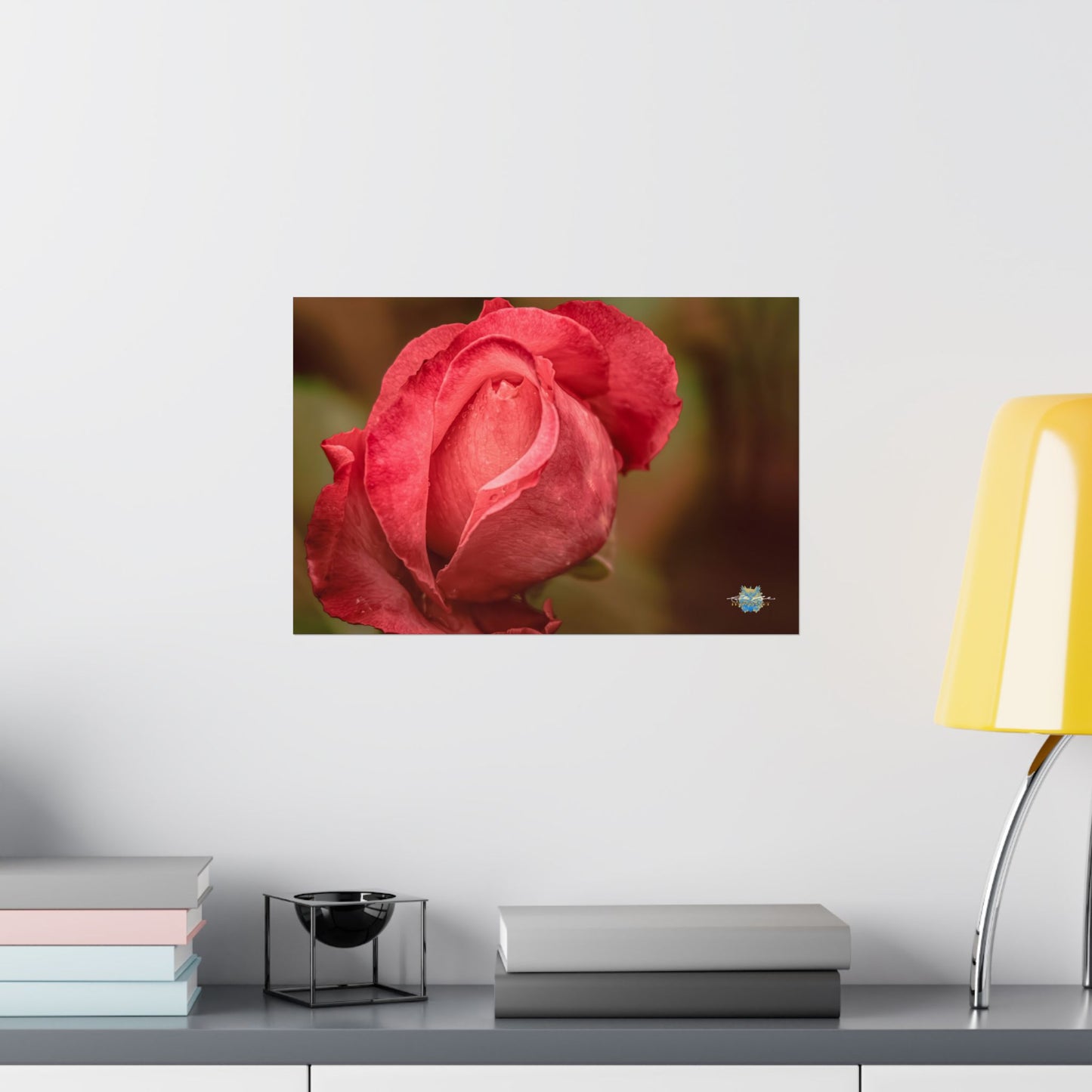"Crimson Whisper" – Rose Fine Photo Poster