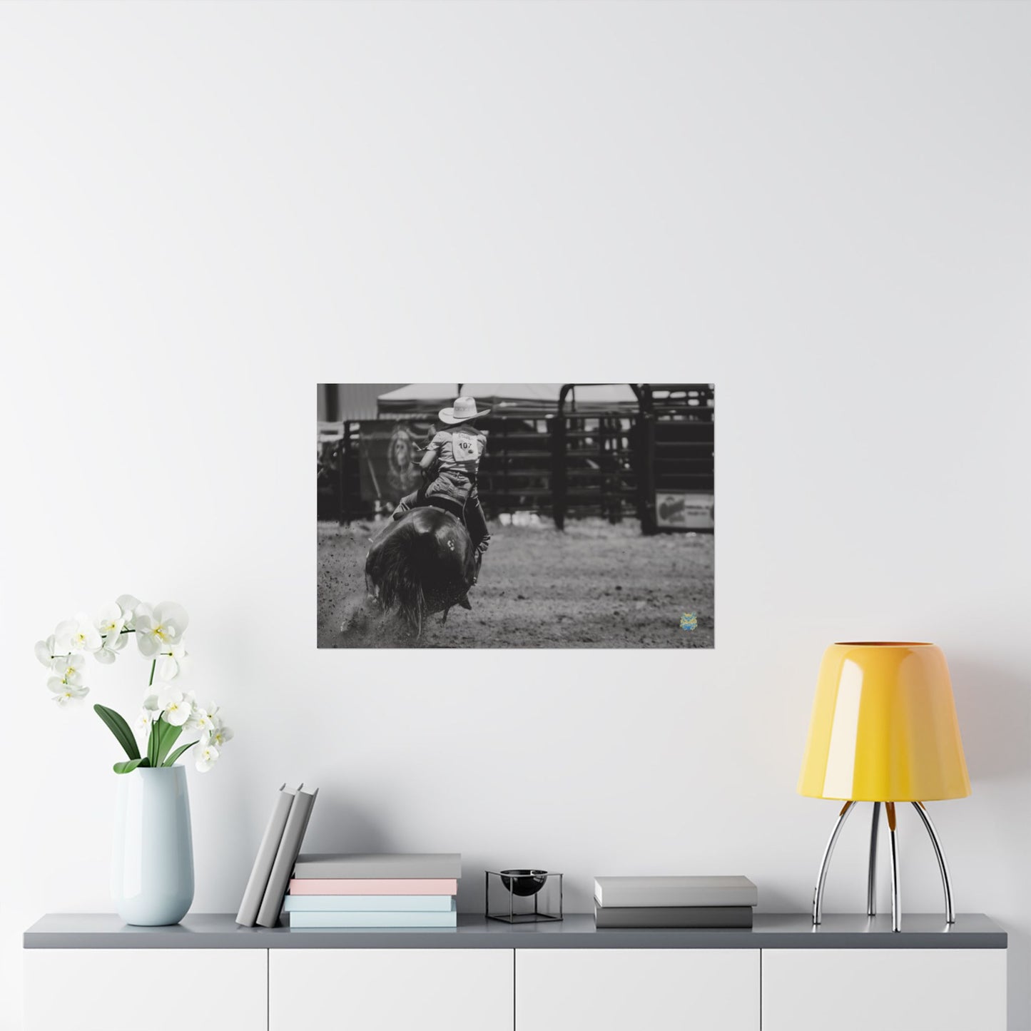 "Dust & Determination" Barrel Racing Photo Poster