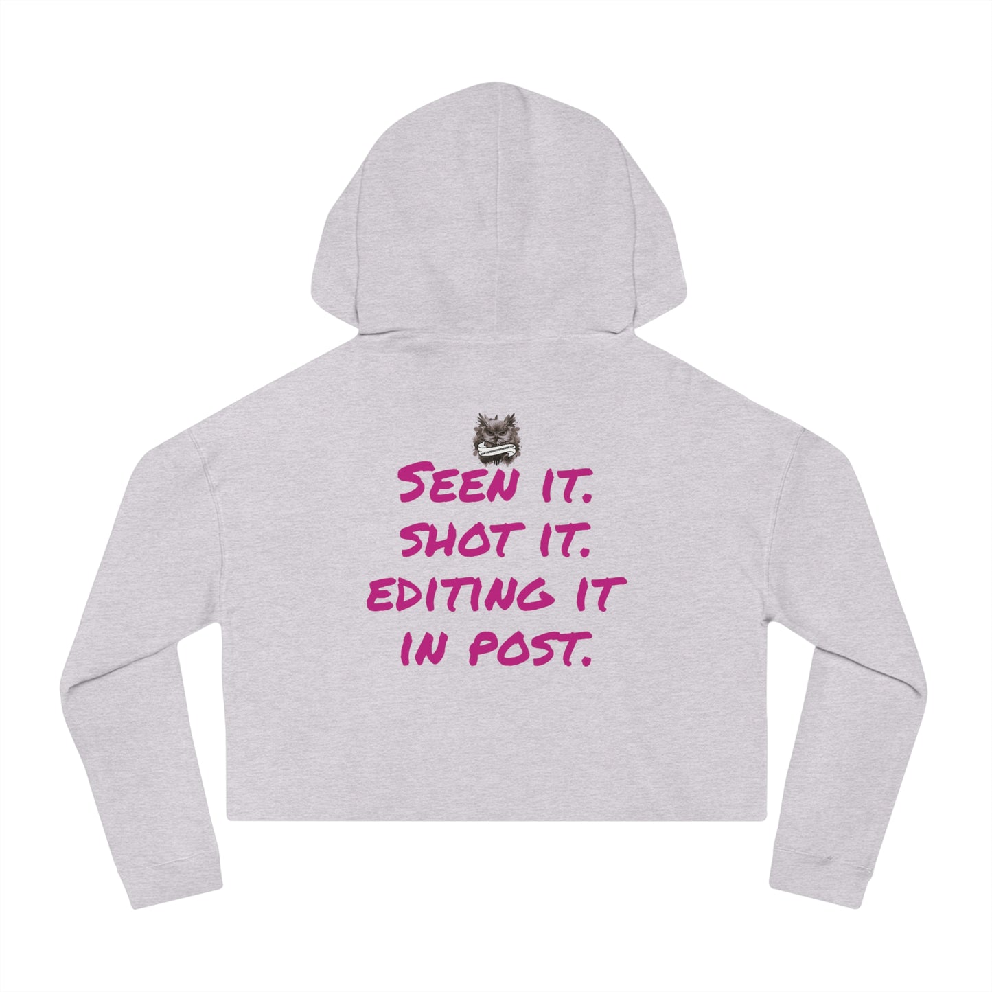 Ladies Papabird Photography Logo Lightweight "Hootie" Pullover Crop Sweatshirt