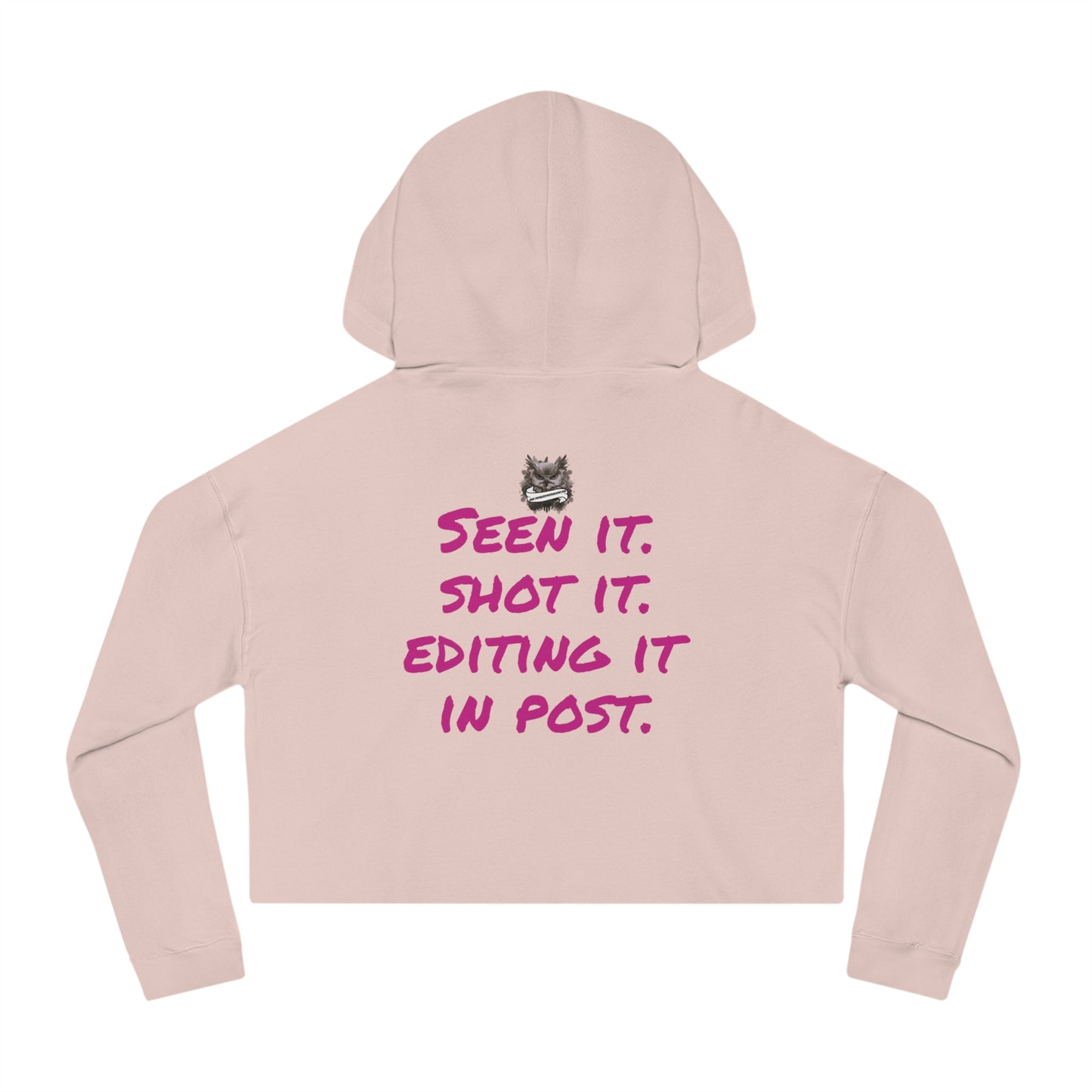 Ladies Papabird Photography Logo Lightweight "Hootie" Pullover Crop Sweatshirt