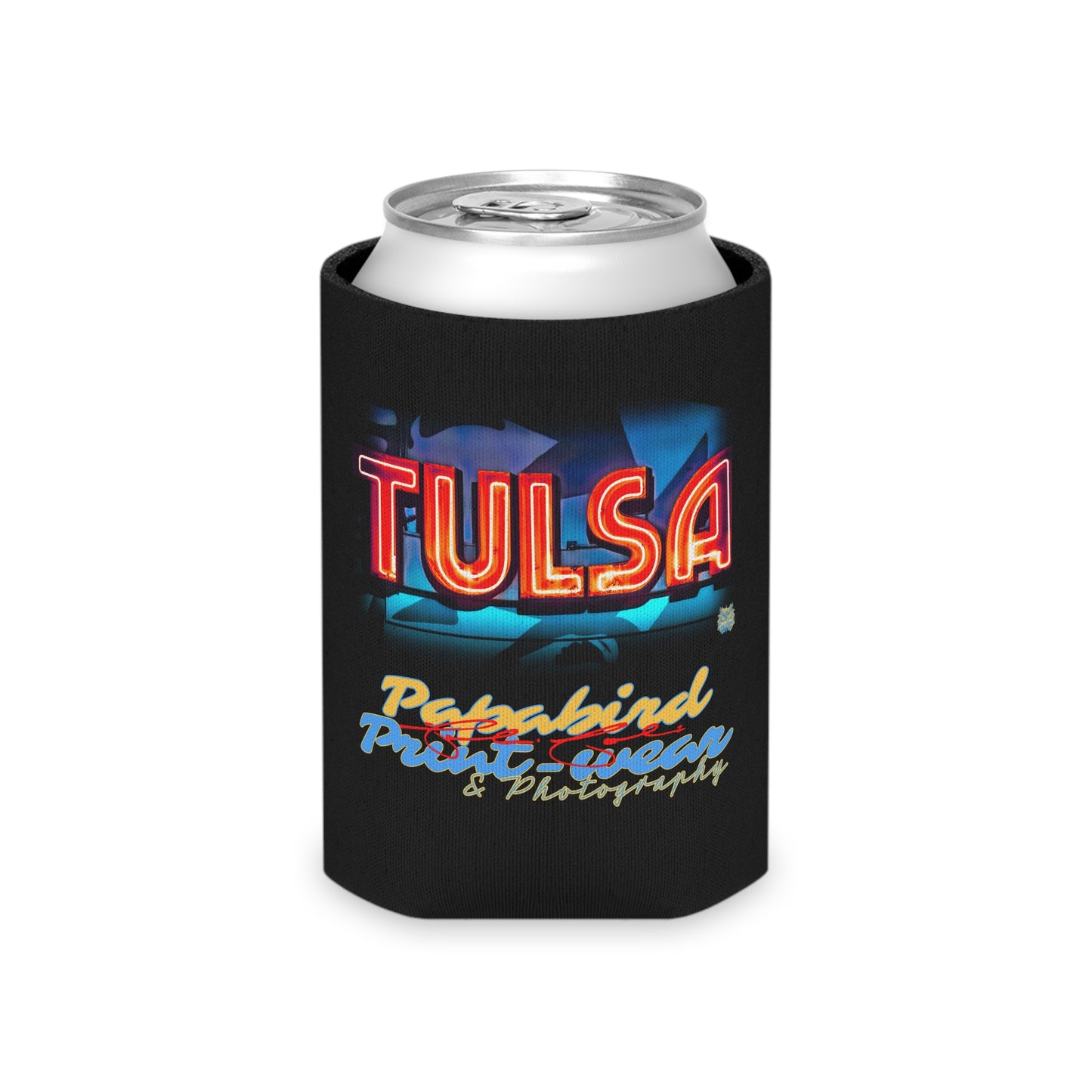 Tulsa Neon Can Cooler