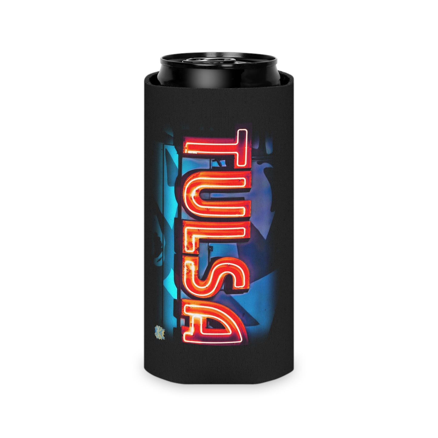 Tulsa Neon Can Cooler
