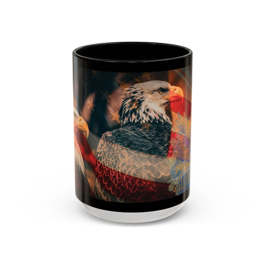 Bald Eagle Accent Coffee Mug - Nature Lover Gift, Wildlife Mug, Eco-Friendly Drinkware, Great for Home or Office