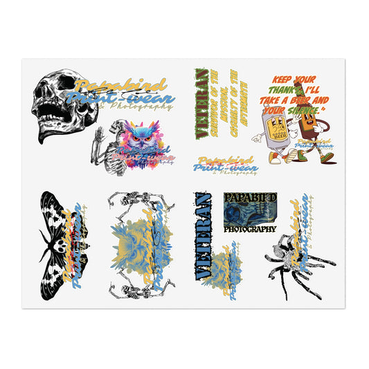 Vibrant Papabird Print-Wear and Photography Sticker Sheets