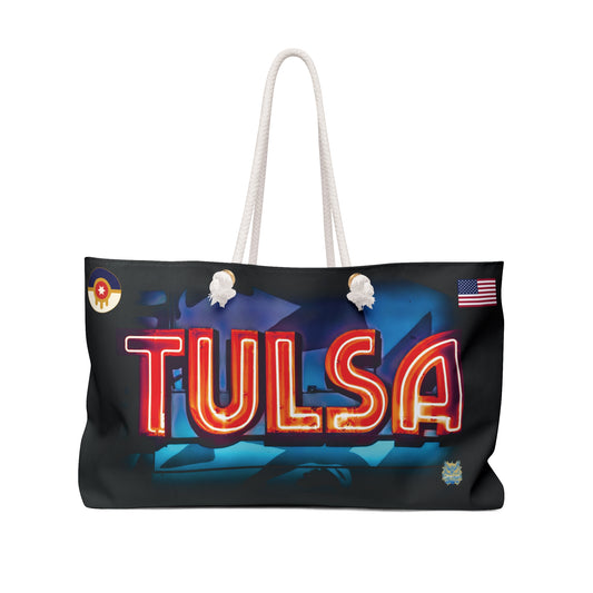 Tulsa Neon Nights Weekender Tote Bag