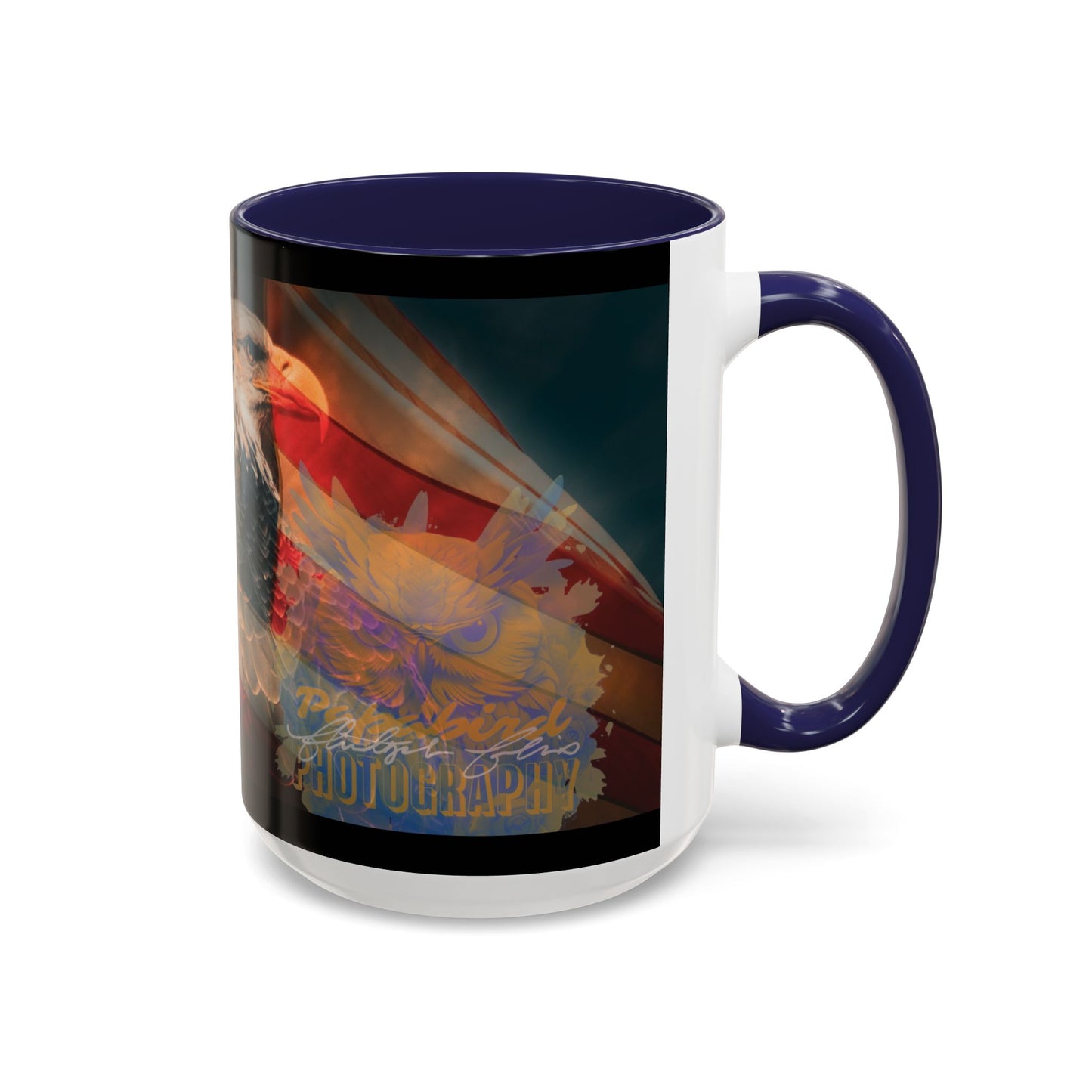 Bald Eagle Accent Coffee Mug - Nature Lover Gift, Wildlife Mug, Eco-Friendly Drinkware, Great for Home or Office