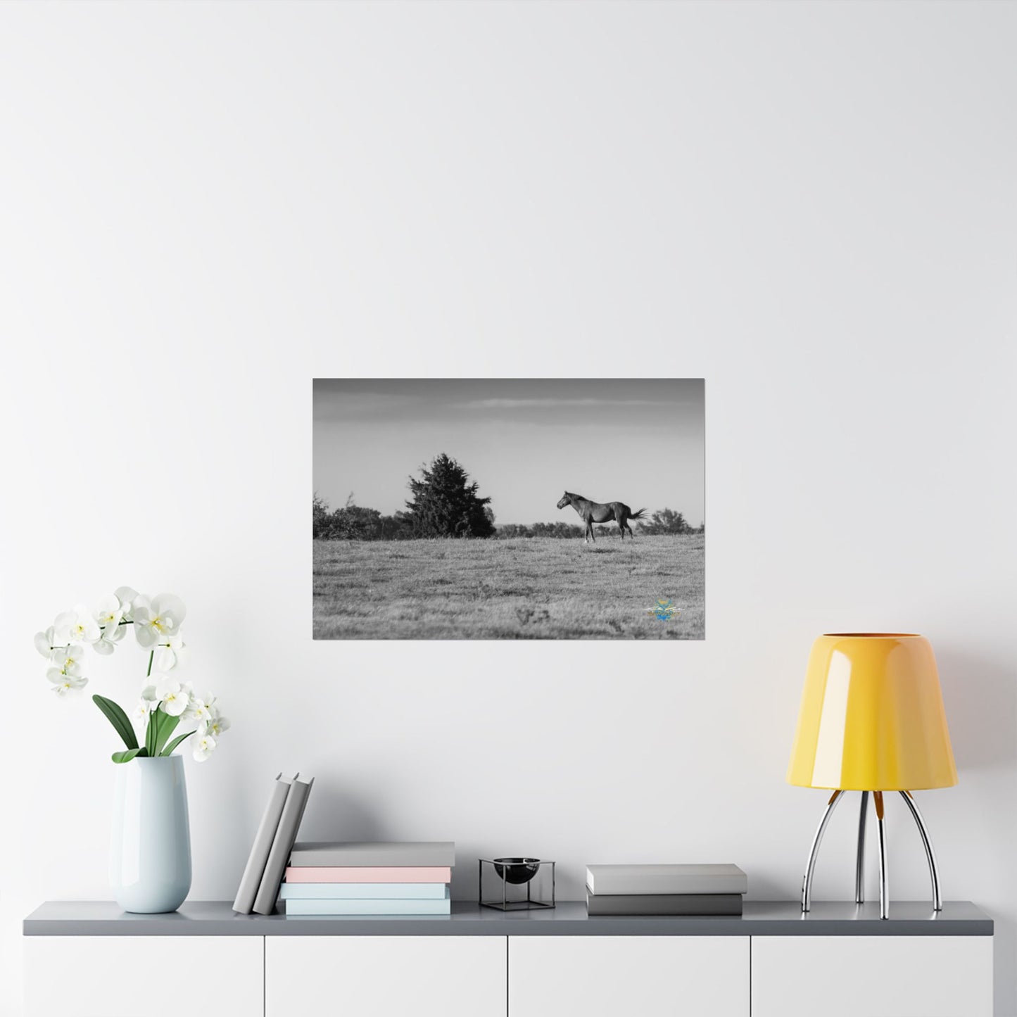 "Solitude on the Plains" Black & White Photo Poster