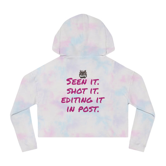 Ladies Papabird Photography Logo Lightweight "Hootie" Pullover Crop Sweatshirt